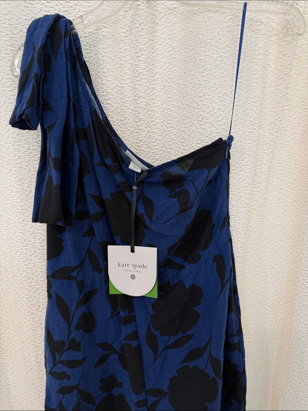 kate spade Royal Blue and Black Floral Pattern Jumpsuit NWT